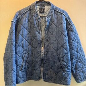 Gap quilted denim coat, size L/XL